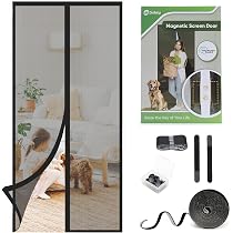 Amazon | Sekey 玄関 網戸 センター開き 84cm×192cm 高強度のガラス